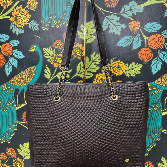 Bally Vintage Brown Quilted Lambskin Tote (Late 1980s–Early 1990s) - Picture 4 of 14